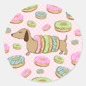Stickers Dachshund & Donuts Party & Décor (Devant)