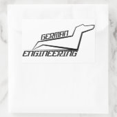 Stickers Dachshund Rectangle - Ingénierie allemand (Sac)