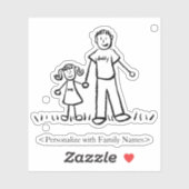 Stickers Daddy's Girl Custom Dad & Daughter Decal (Feuille)