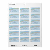 Stickers d'adresse arc-en-ciel (Feuille entière)