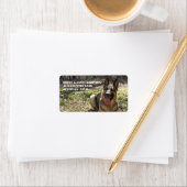 Stickers d'adresse berger allemand (En situation)