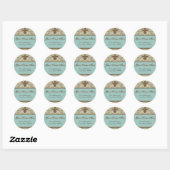 Stickers d'adresse Brown Fleur di Lys Damask (Feuille)