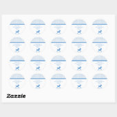 Stickers d'adresse de Cheval à Rocher Bleu (Feuille)