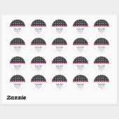 Stickers d'adresse de point et d'ajustement rose P (Feuille)