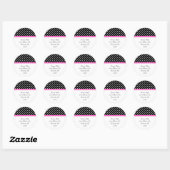 Stickers d'adresse de point et d'ajustement rose P (Feuille)