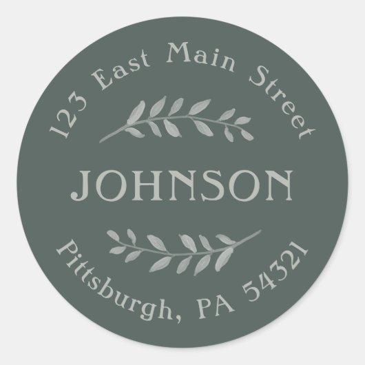 Stickers d'adresse de retour de la branche d'aquar (Devant)