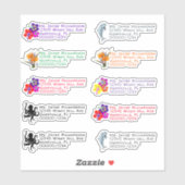 Stickers d'adresse de retour en forme de fleur de (Feuille)