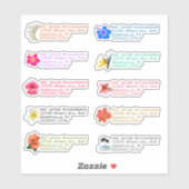 Stickers d'adresse de retour en forme de fleurs tr (Feuille)