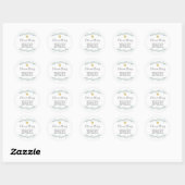 Stickers d'adresse de retour Gold Heart Eucalyptus (Feuille)