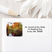 Stickers d'adresse de retour mariage de automne In (En situation)