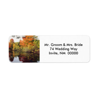 Stickers d'adresse de retour mariage de automne In