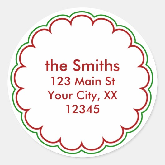 Stickers d'adresse de saint Noël (Devant)