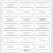 Stickers d'adresse d'enveloppe de Mariage de scrip (Feuille)