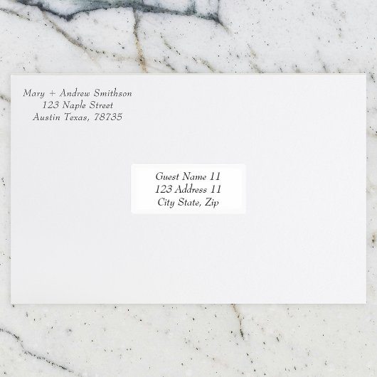 Stickers d'adresse du client mariage