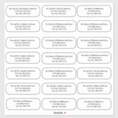 Stickers d'adresse du Mariage de police de caractè (Feuille)