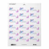 Stickers d'adresse Papillon et Fleurs (Feuille entière)