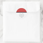 Stickers d'adresse Pot rouge et blanc (Sac)