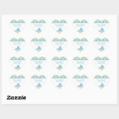 Stickers d'adresse pour bébé jaune et bleu (Feuille)