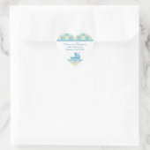 Stickers d'adresse pour bébé jaune et bleu (Sac)