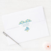 Stickers d'adresse pour bébé jaune et bleu (Enveloppe)