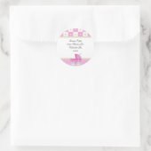 Stickers d'adresse pour bébé jaune et rose (Sac)