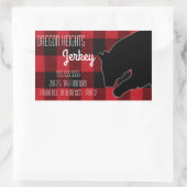 Stickers d'adresse professionnelle Ours rouge biso (Sac)