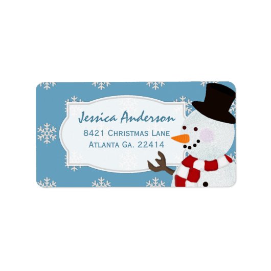 Stickers d'adresse Snowman (Devant)