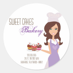 Stickers d'adresse violet Brunette Bker de 20 à 1,