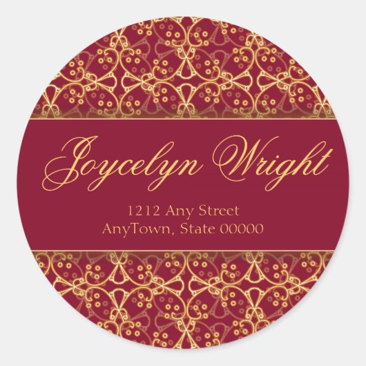 Stickers d'adresses de cluster rouge Berry (Devant)