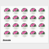 Stickers d'adresses florales PInk (Feuille)