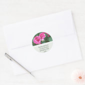 Stickers d'adresses florales PInk (Enveloppe)