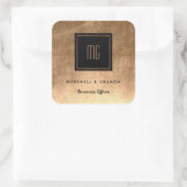 Stickers d'affaires Monogramme Or et Noir (Sac)