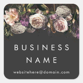 Stickers d'affaires personnalisables à la florale