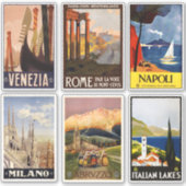 stickers d'affiche de voyage Italie 1/2 (Devant)