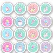 Stickers d'affirmation étudiante colorée (Devant)