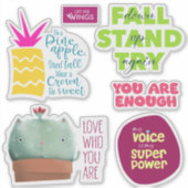 Stickers d'Affirmation Vinyle Coupé Sur Mesure (Devant)