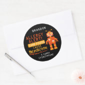 Stickers d'alerte d'allergie alimentaire Orange Ro (Enveloppe)