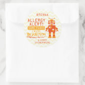 Stickers d'alerte d'allergie alimentaire Orange Ro (Sac)