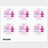 Stickers d'alerte d'allergie alimentaire Robot ros (Feuille)