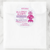 Stickers d'alerte d'allergie alimentaire Robot ros (Sac)