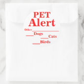 Stickers d'alerte pour animaux (Sac)