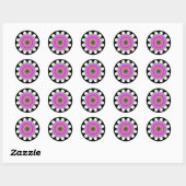 Stickers d'alimentation fractée à fleurs blanches (Feuille)