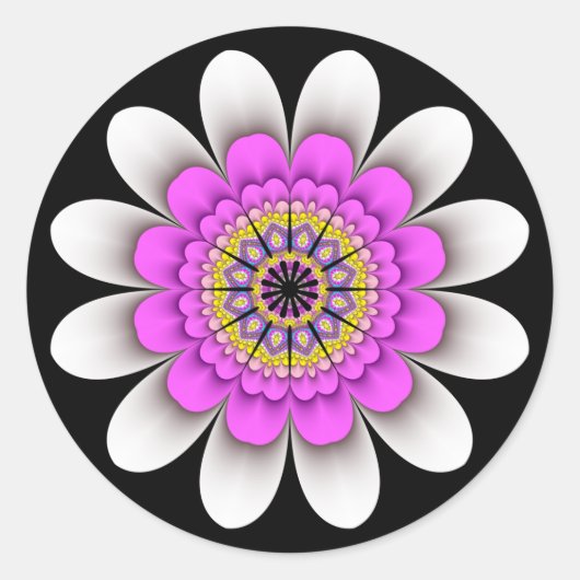 Stickers d'alimentation fractée à fleurs blanches (Devant)