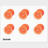 Stickers d'aliments de fruits orange entier et cou (Feuille)