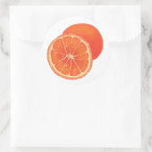 Stickers d'aliments de fruits orange entier et cou (Sac)