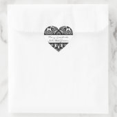 Stickers Damas noir et blanc pour les invitations (Sac)