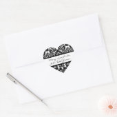 Stickers Damas noir et blanc pour les invitations (Enveloppe)