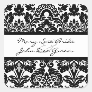 Stickers Damas noir et blanc pour les invitations