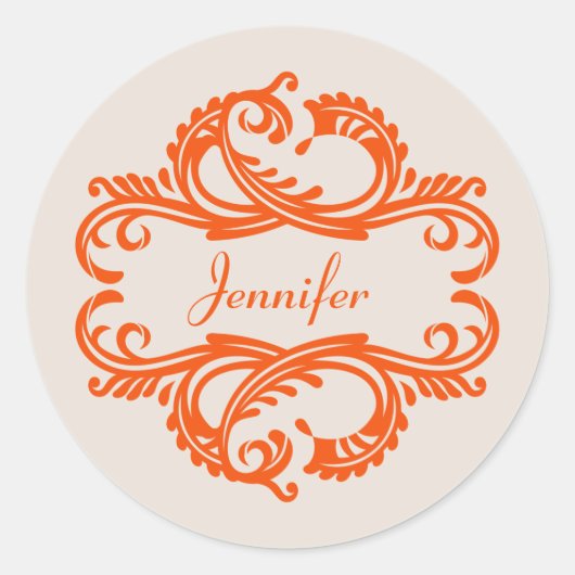 Stickers damas orange chic (Devant)
