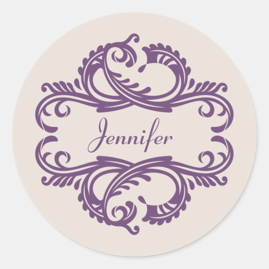 Stickers damas violet chic (Devant)